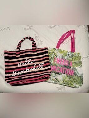 Victoria's Secret Limited Edition 2015 Hello Bombshell Striped Tote Beach Bag VS